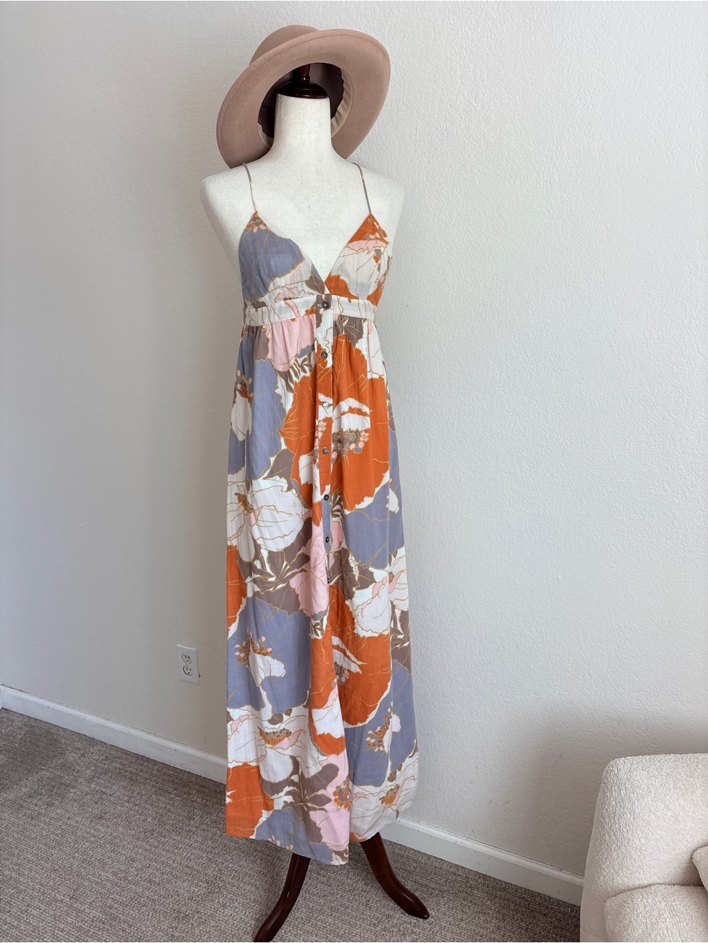 Joie Unique Cotton Maxi Floral Dress